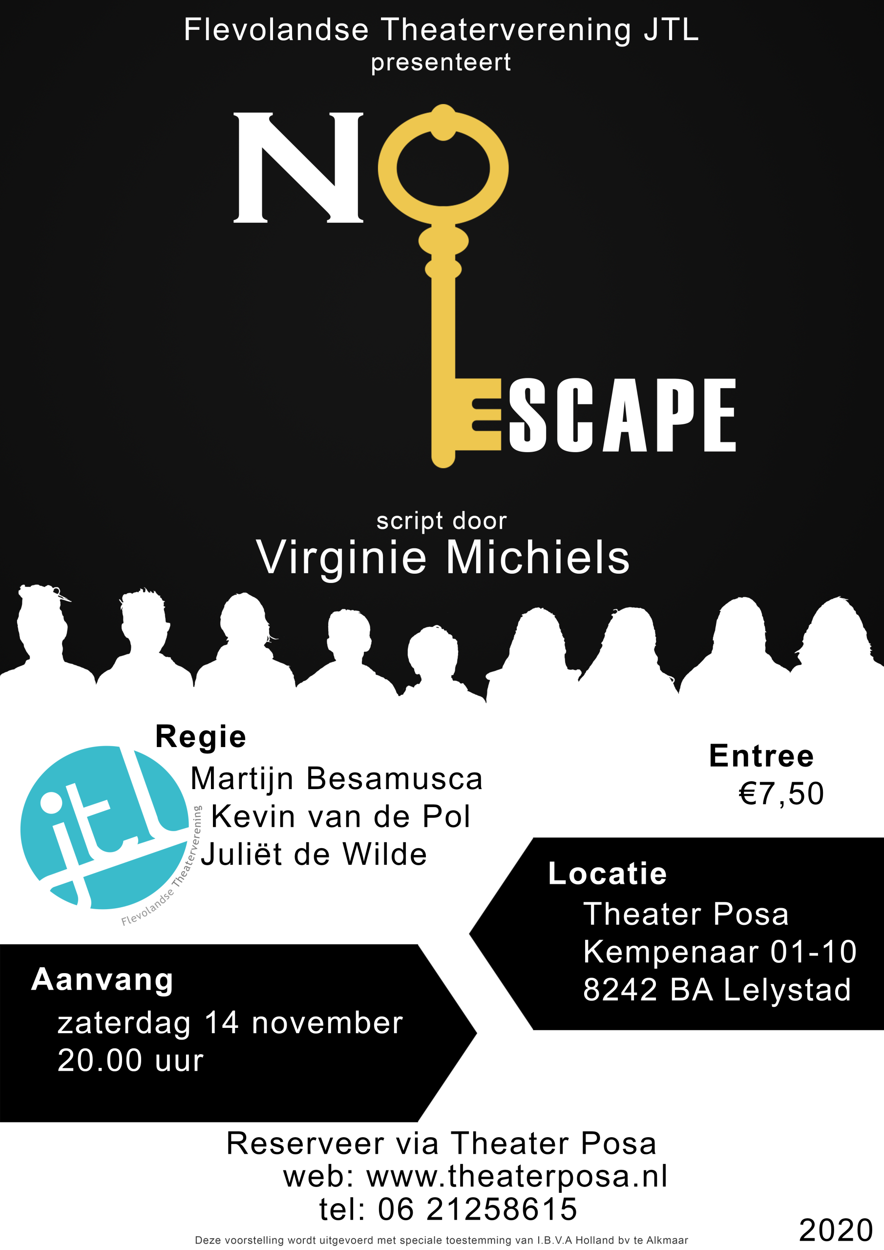 ZA 12 december 2020, 20:15 uur, Flevolandse Theatervereniging JTL presenteert "No Escape" - Afbeelding 2